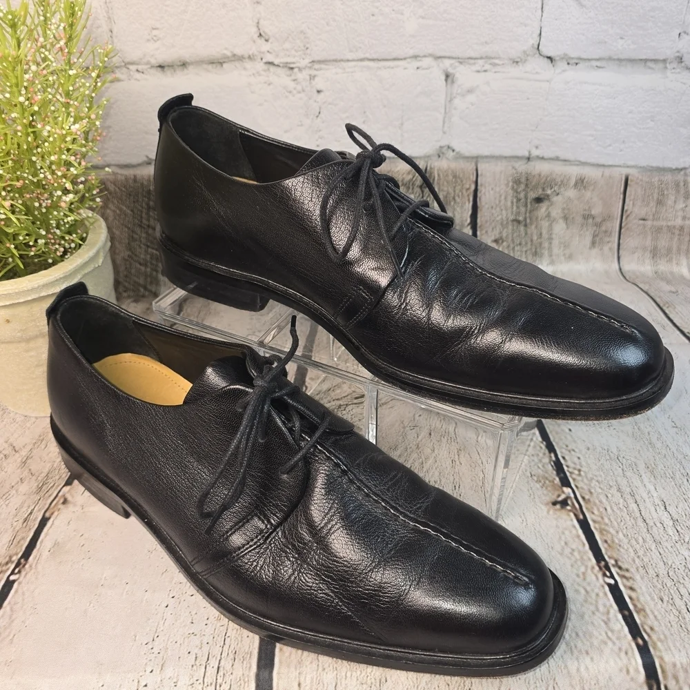 COLE HAAN BECKETT DERBY OXFORD SHOES LEATHER LACE UP MENS BLACK SIZE 9M